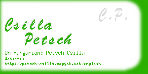 csilla petsch business card